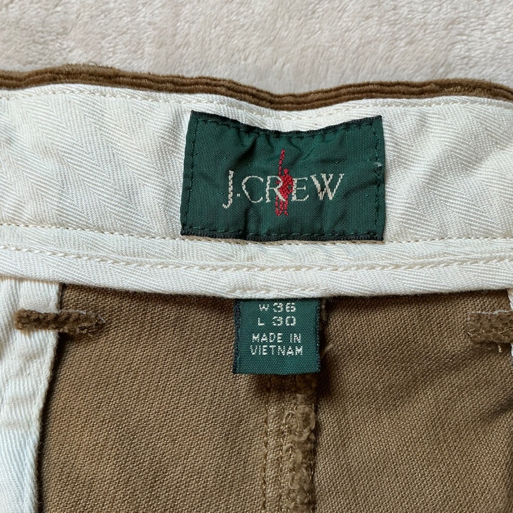 J.Crew Corduroy Pants Mens 36x30 Brown Classic Straight Stretch - Picture 6 of 8